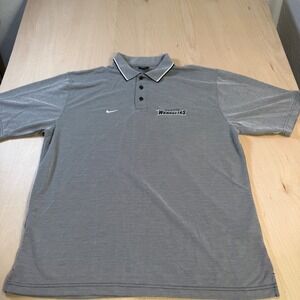 Nike Team Polo Shirt Mens Large‎ Austin Wranglers AFL Football Black White